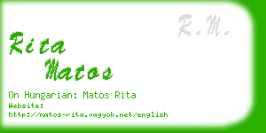 rita matos business card